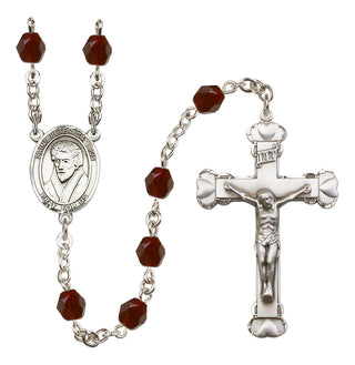 Silver-Plated 6mm Saint Peter Canisius  Engraved Catholic Rosaries