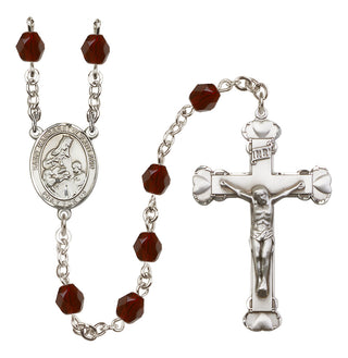 Silver-Plated 6mm Saint Margaret of Scotland  Engraved Catholic Rosaries