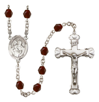 Silver-Plated 6mm Saints Peter & Paul  Engraved Catholic Rosaries