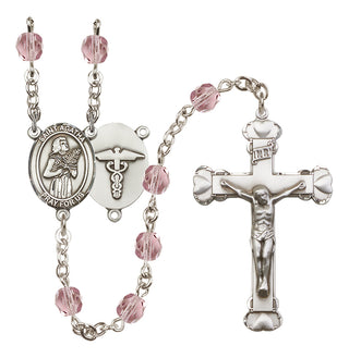 Silver-Plated 6mm Saint Agatha / Nurse Rosary