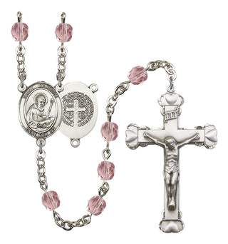 Saint Benedict Rosary with Light Amethyst Beads