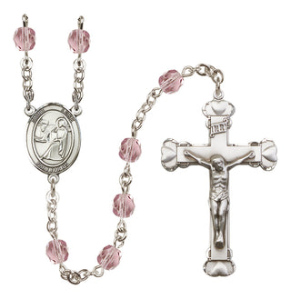 Silver-Plated 6mm Saint Luke the Apostle Rosary