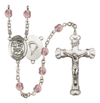 Silver-Plated 6mm Saint Michael / Paratrooper Rosary