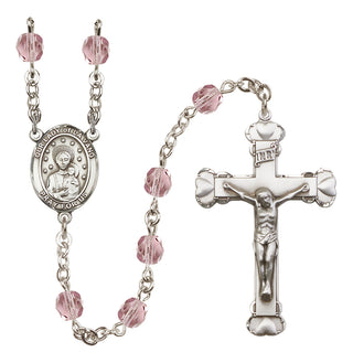 Silver-Plated 6mm Our Lady of la Vang  Engraved Catholic Rosaries