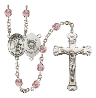 Silver-Plated 6mm Guardian Angel/Coast Guard Rosary