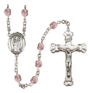 Silver-Plated 6mm Saint Stanislaus  Engraved Catholic Rosaries