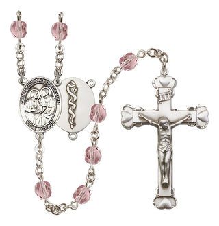 Silver-Plated 6mm Saints Cosmas & Damian / Doctors Rosary