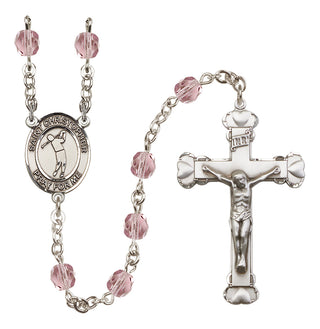 Silver-Plated 6mm Saint Christopher/Golf Rosary