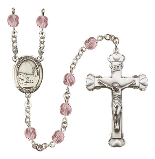 Silver-Plated 6mm Saint Sebastian / Fishing Rosary