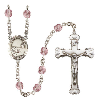 Silver-Plated 6mm Saint Christopher / Fishing Rosary