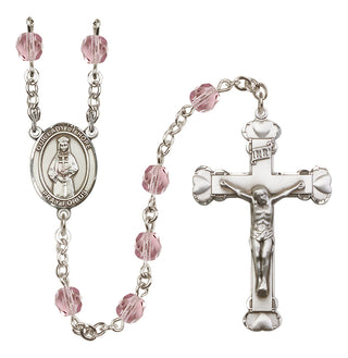 Silver-Plated 6mm Our Lady of Hope  Engraved Catholic Rosaries