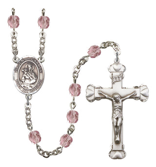 Virgen del Carmen Rosary with Light Amethyst Beads