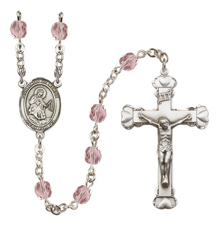 Silver-Plated 6mm Our Lady of Mercy  Engraved Catholic Rosaries