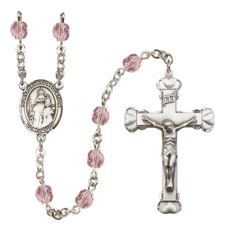 Silver-Plated 6mm Our Lady of Consolation  Engraved Catholic Rosaries