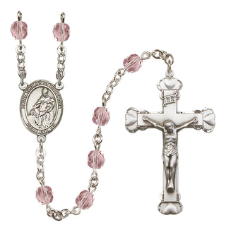 Silver-Plated 6mm Saint Thomas of Villanova  Engraved Catholic Rosaries