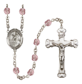 Silver-Plated 6mm Saint Jacob of Nisibis  Engraved Catholic Rosaries