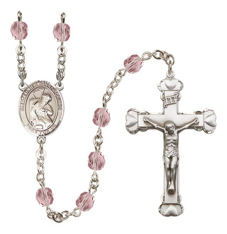Silver-Plated 6mm Blessed Herman the Cripple  Engraved Catholic Rosaries