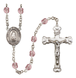 Silver-Plated 6mm Our Lady of Good Help  Engraved Catholic Rosaries
