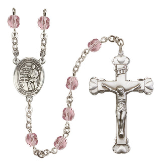 Silver-Plated 6mm Saint Christopher / Karate Rosary