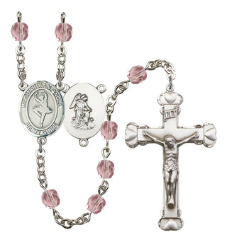 Guardian Angel and Dance Rosary with Light Amethyst Beads
