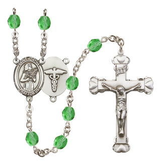 Silver-Plated 6mm Saint Agatha / Nurse Rosary