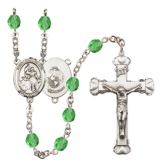 Silver-Plated 6mm Saint Joan of Arc / Marines Rosary