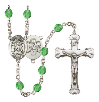 Silver-Plated 6mm Saint Michael / EMT Rosary