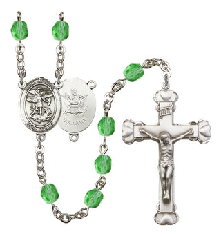 Saint Michael and Army Rosary with Peridot Beads