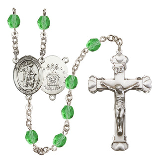 Silver-Plated 6mm Guardian Angel / Air Force Rosary