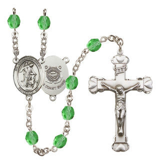 Silver-Plated 6mm Guardian Angel/Coast Guard Rosary