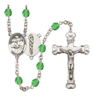Silver-Plated 6mm Saints Cosmas & Damian / Doctors Rosary