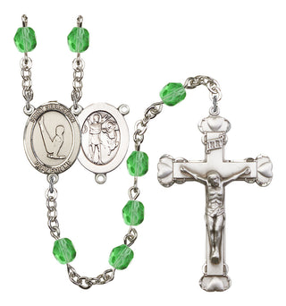 Saint Sebastian and Gymnastics Rosary with Peridot Beads