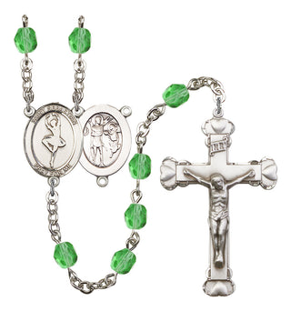 Saint Sebastian and Dance Rosary with Peridot Beads
