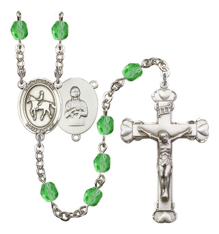 Saint Kateri and Equestrian Rosary with Peridot Beads
