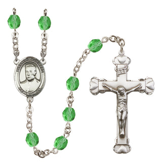 Silver-Plated 6mm Blessed Miguel Pro  Engraved Catholic Rosaries