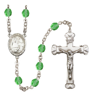 Silver-Plated 6mm Saint Jeanne Chezard de Matel  Engraved Catholic Rosaries