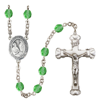 Silver-Plated 6mm Saint Mary Magdalene of Canossa  Engraved Catholic Rosaries