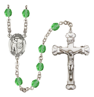 Silver-Plated 6mm Saint Sebastian / Golf Rosary