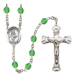 Silver-Plated 6mm Guardian Angel/Tennis Rosary