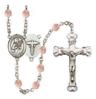 Silver-Plated 6mm Saint Agatha / Nurse Rosary