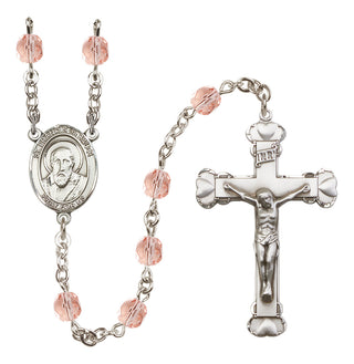 Silver-Plated 6mm Saint Francis de Sales  Engraved Catholic Rosaries