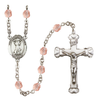 Silver-Plated 6mm Saint Francis of Assisi  Engraved Catholic Rosaries
