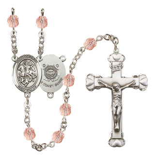 Silver-Plated 6mm Saint George / Coast Guard Rosary