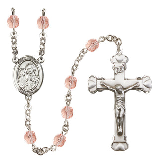 Silver-Plated 6mm Saint Joseph  Engraved Catholic Rosaries