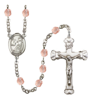 Saint Luke the Apostle Rosary with Pink Beads