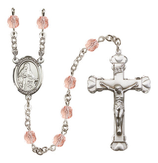 Silver-Plated 6mm Saint Veronica  Engraved Catholic Rosaries