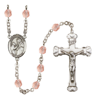 Silver-Plated 6mm Saint John of God  Engraved Catholic Rosaries