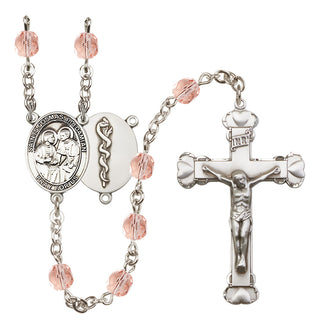 Silver-Plated 6mm Saints Cosmas & Damian / Doctors Rosary