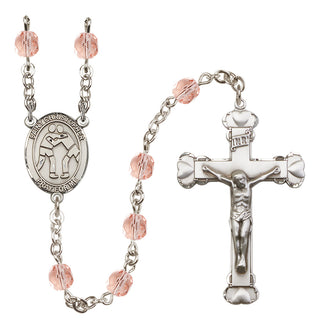 Silver-Plated 6mm Saint Christopher/Wrestling Rosary