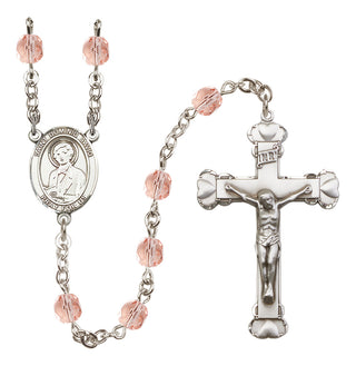 Silver-Plated 6mm Saint Dominic Savio  Engraved Catholic Rosaries